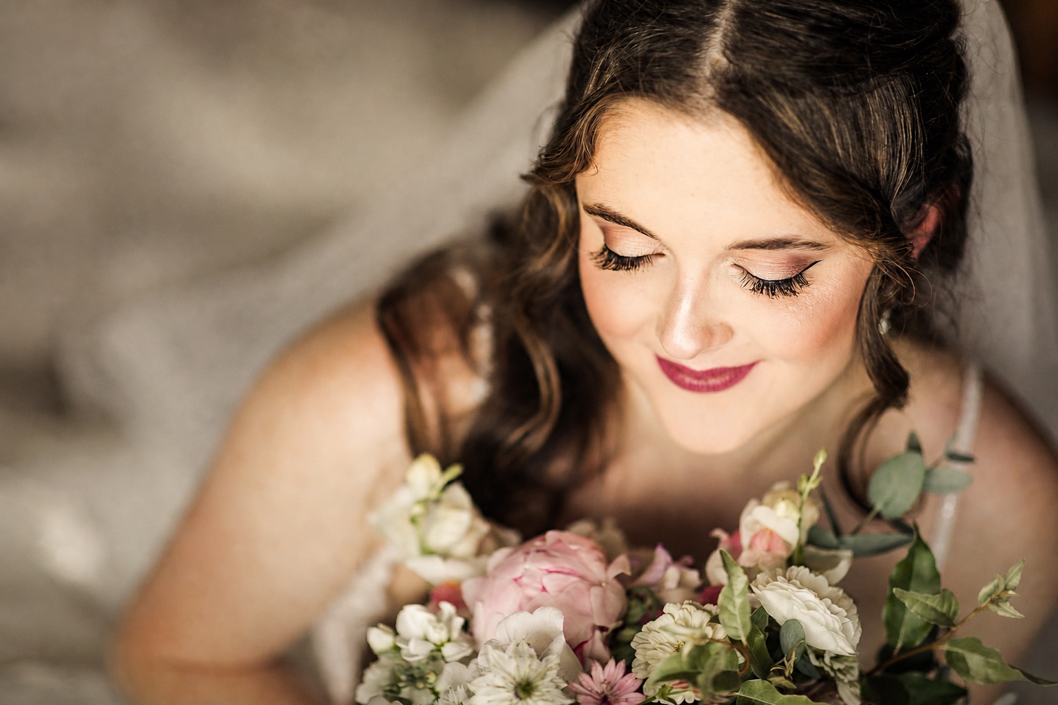Bride with flowers